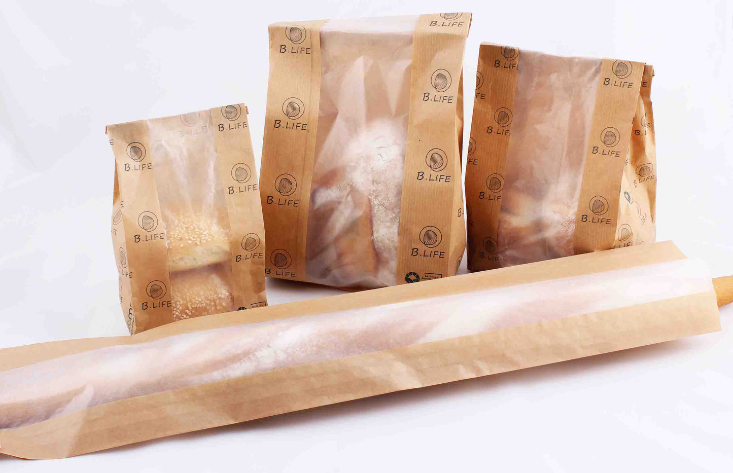 Recyclable Bread Bags with window - 1000/case